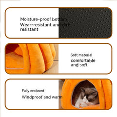 Autumn Winter Pet Nest for Dogs and Cats - Semi-Enclosed Comfort