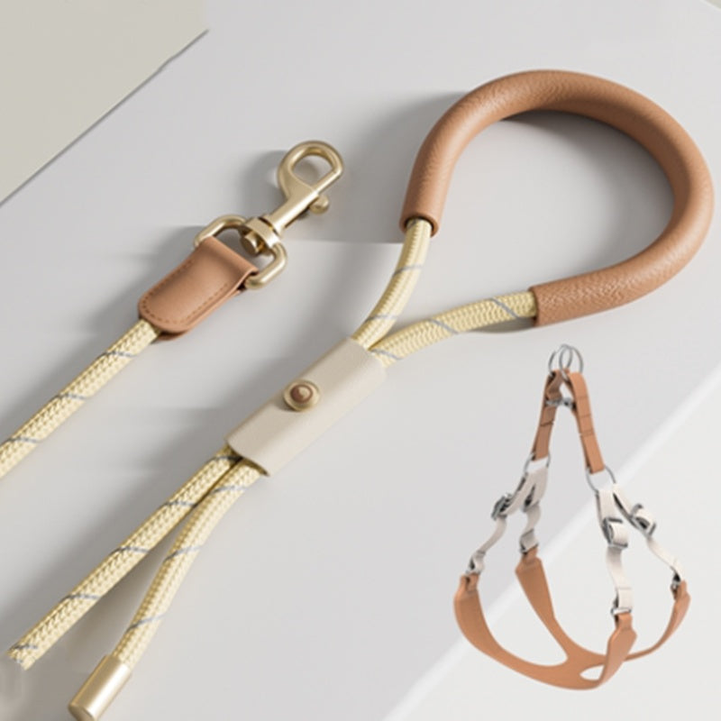 Small Dog Leash and Harness Set for Comfortable Walks - Ideal for Small and Medium Breeds
