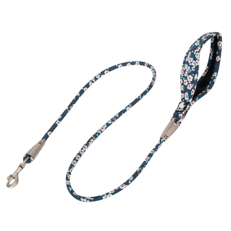 Outdoor Dog Rope Leash - Floral Round Rope for Pet Walking
